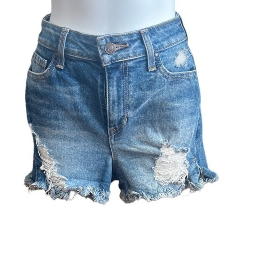 Guess Claudia High-Rise Frayed‎ Denim Short 24